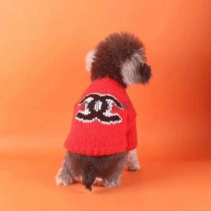 chanel dog sweater