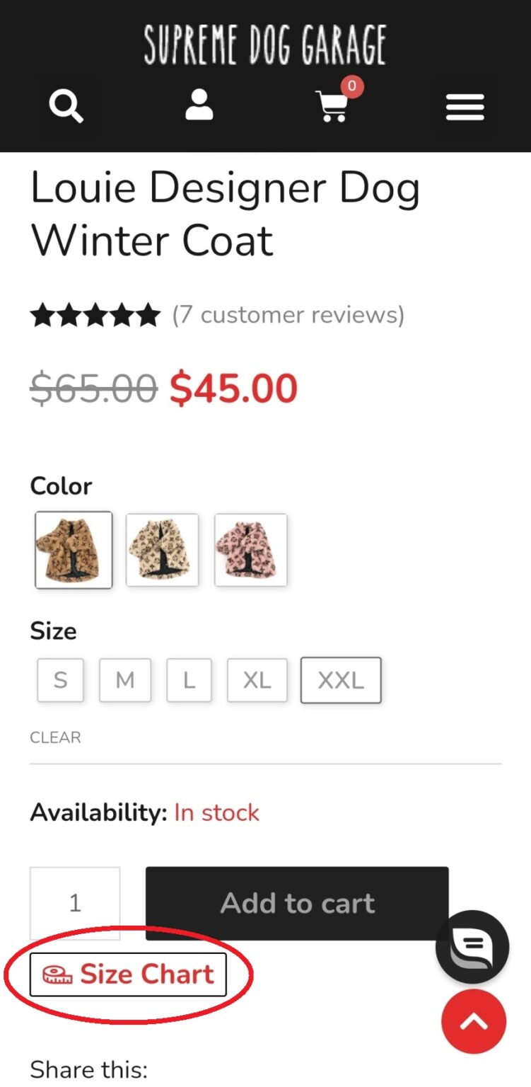 The Dog Clothes Sizing Supreme Dog Garage