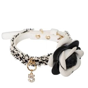 chanel dog collar