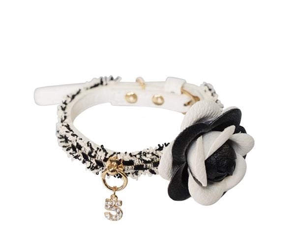 chanel dog collar