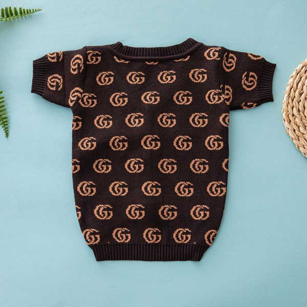 Pawcci Elegant GG Monogram Designer Dog Cardigan Sweater - Image 2