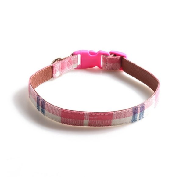 designer dog collar pink