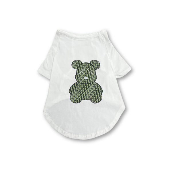 Dogior Bear Monogram Designer Dog T-Shirt - Image 2