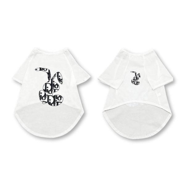 Dogior Bunny Monogram Designer Dog T-Shirt - Image 4