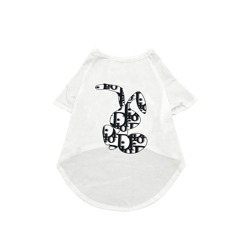 Dogior Bunny Monogram Designer Dog T-Shirt - Image 5