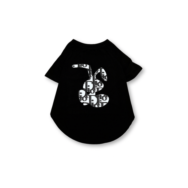 Dogior Bunny Monogram Designer Dog T-Shirt - Image 2