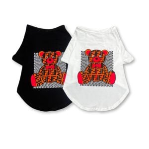 Furdi Teddy FF Monogram Designer Dog T-Shirt
