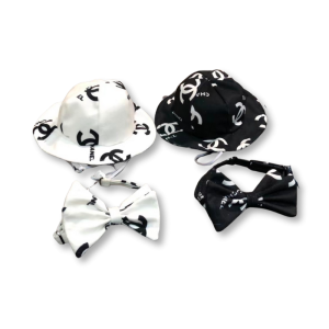 Chewnel Logo Designer Dog Hat & Bow Tie