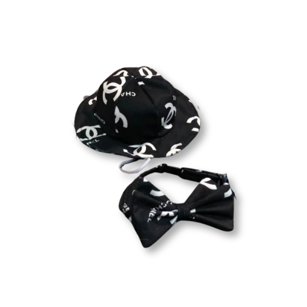 Chewnel Logo Designer Dog Hat & Bow Tie - Image 3