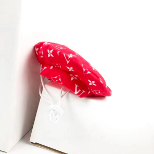 Louis Pawtton X Pupreme Monogram Designer Dog Beret Hat