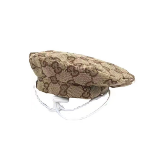 Pawcci GG Monogram Designer Dog Beret Hat