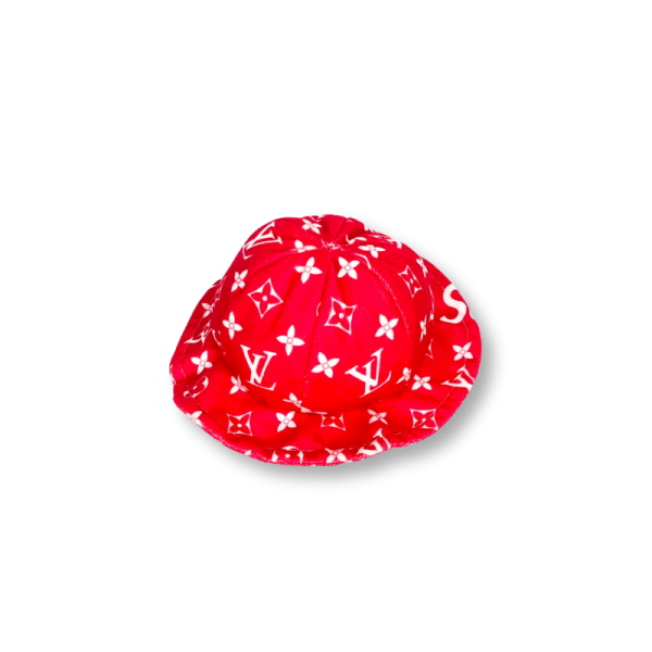 Pupreme X Louis Pawtton Essentials Designer Dog Hat & Bow Tie - Image 4