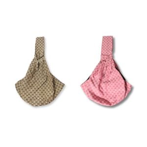 Pawcci Monogram Designer Sling Pet Carrier Bag