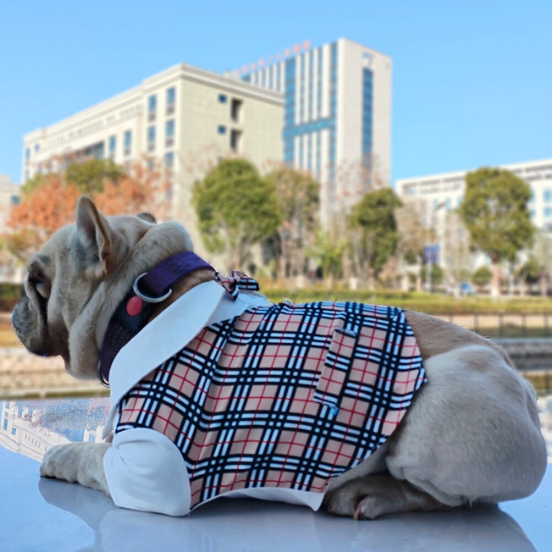Furberry Plaid Elegant Dog Shirt with Bowtie - Image 5