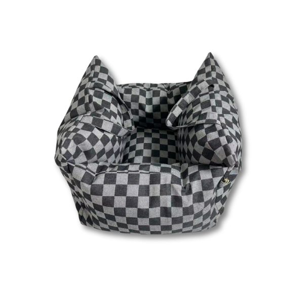 SDG Checkered Portable Car Bed for Dogs - Image 2