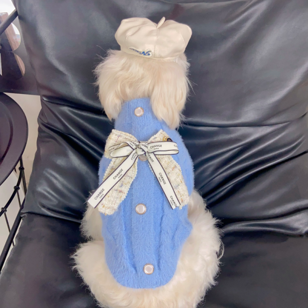 Chance Paris Bow Designer Dog Sweater - Image 11