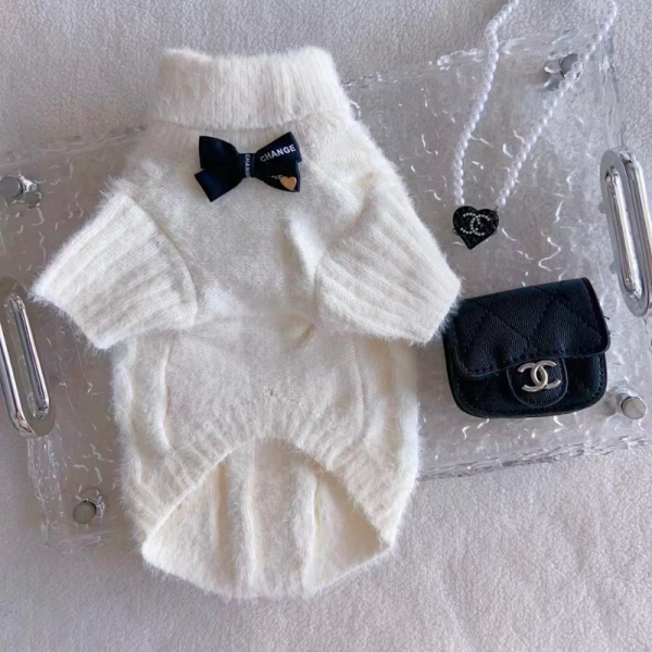 Chance Paris Bow Designer Dog Sweater - Image 8
