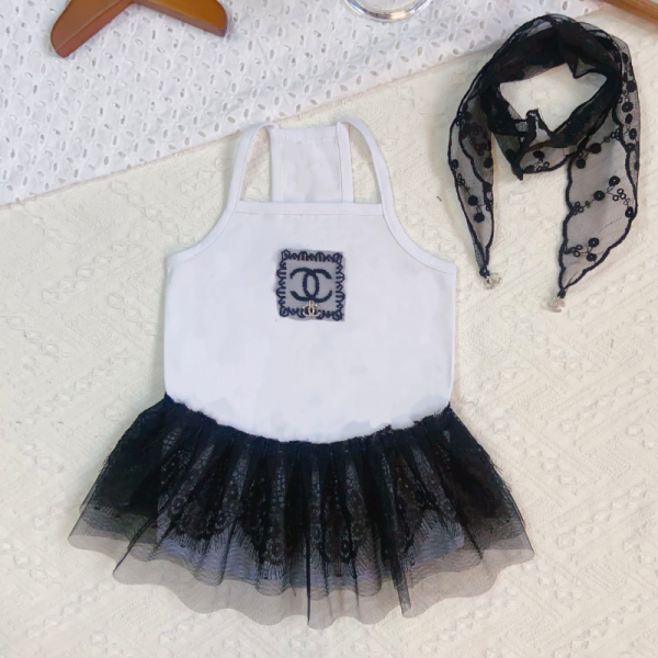 Chewnel Lace Tutu Designer Dog Dress - Image 6