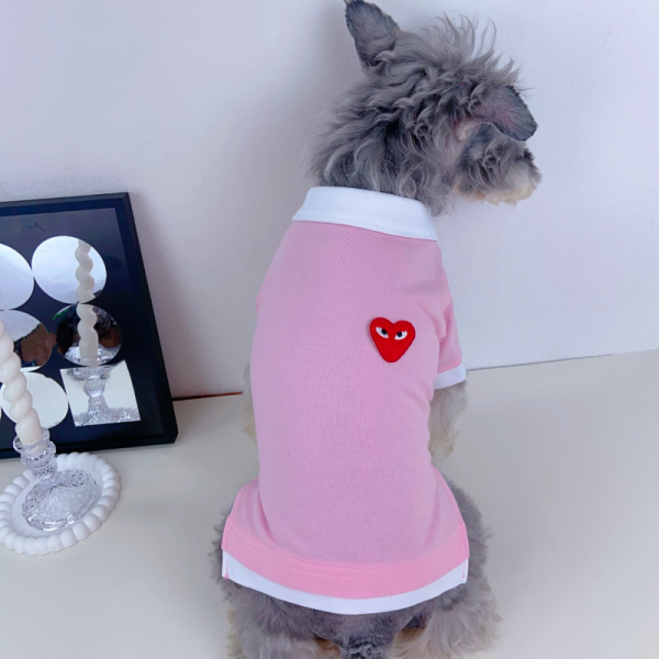 Comme Des Pawcons Icon Heart Designer Dog Polo Shirt - Image 17