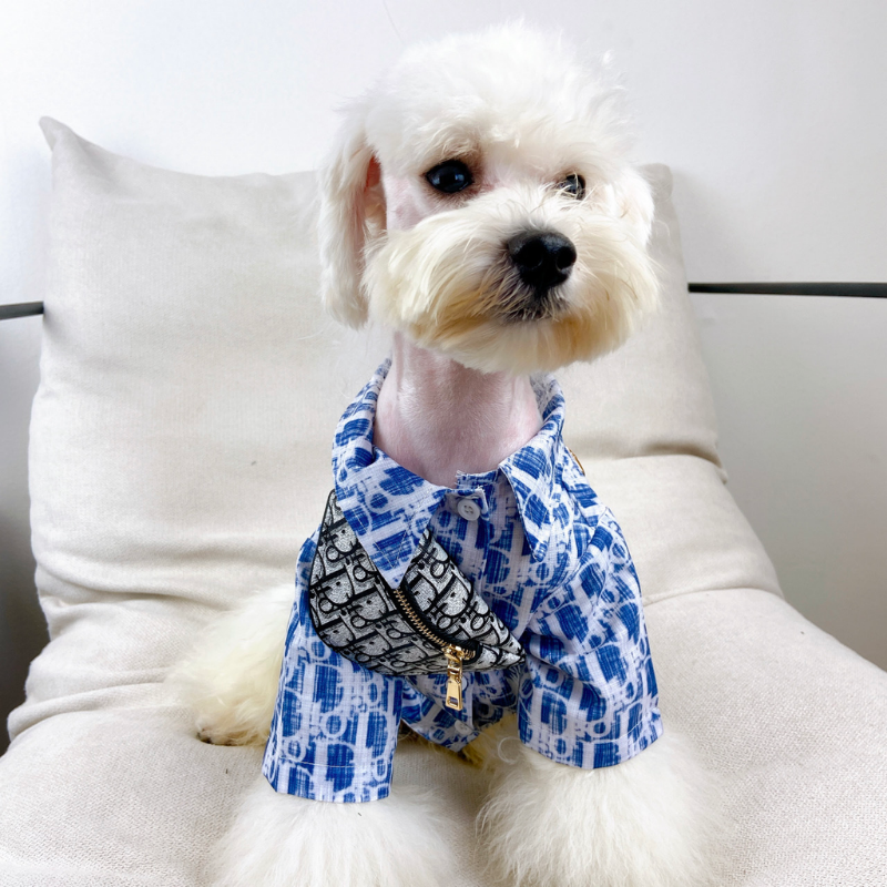 Dogior Monogram Elegant Designer Dog Shirt With Bow - Image 10