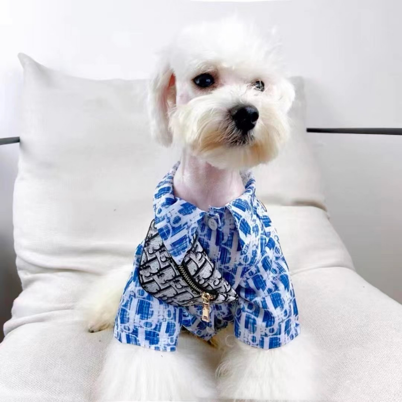 Dogior Monogram Elegant Designer Dog Shirt With Bow - Image 19