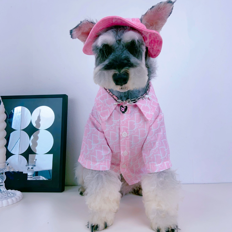 Dogior Monogram Elegant Designer Dog Shirt With Bow - Image 2
