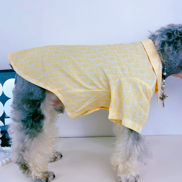 Dogior Monogram Elegant Designer Dog Shirt With Bow - Image 8