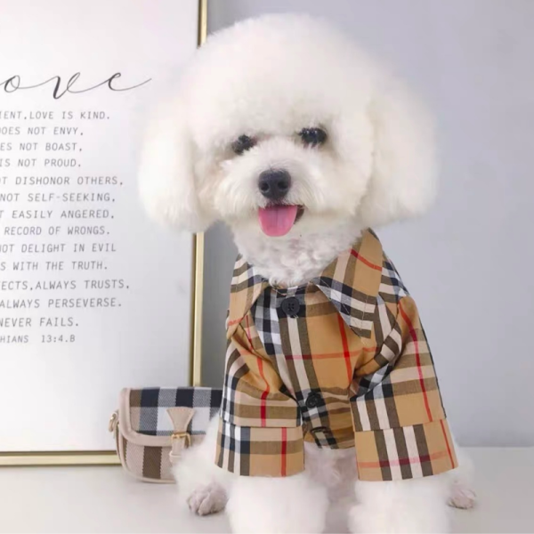 Furberry Plaid Elegant Designer Dog Shirt - Image 3