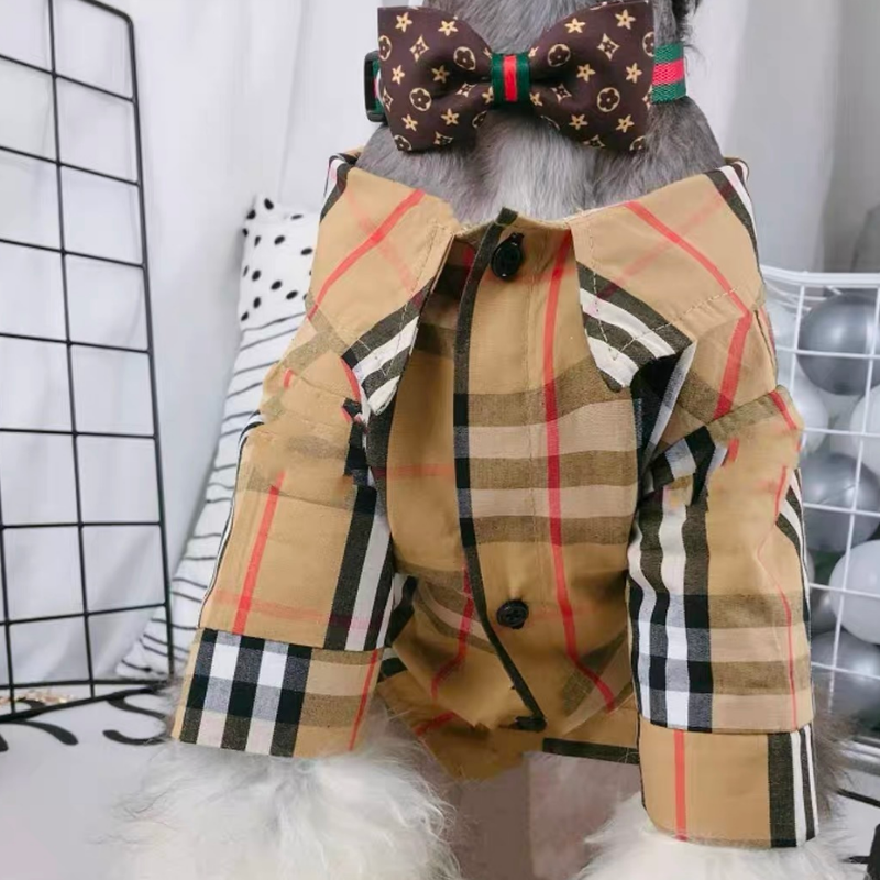 Furberry Plaid Elegant Designer Dog Shirt - Image 4