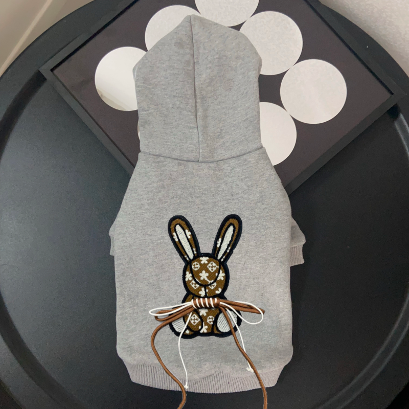 Louis Pawtton Bunny Monogram Luxe Designer Dog Hoodie - Image 10