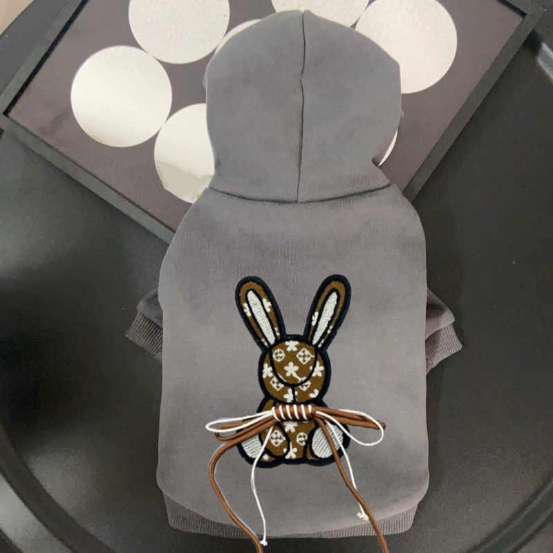 Louis Pawtton Bunny Monogram Luxe Designer Dog Hoodie - Image 12
