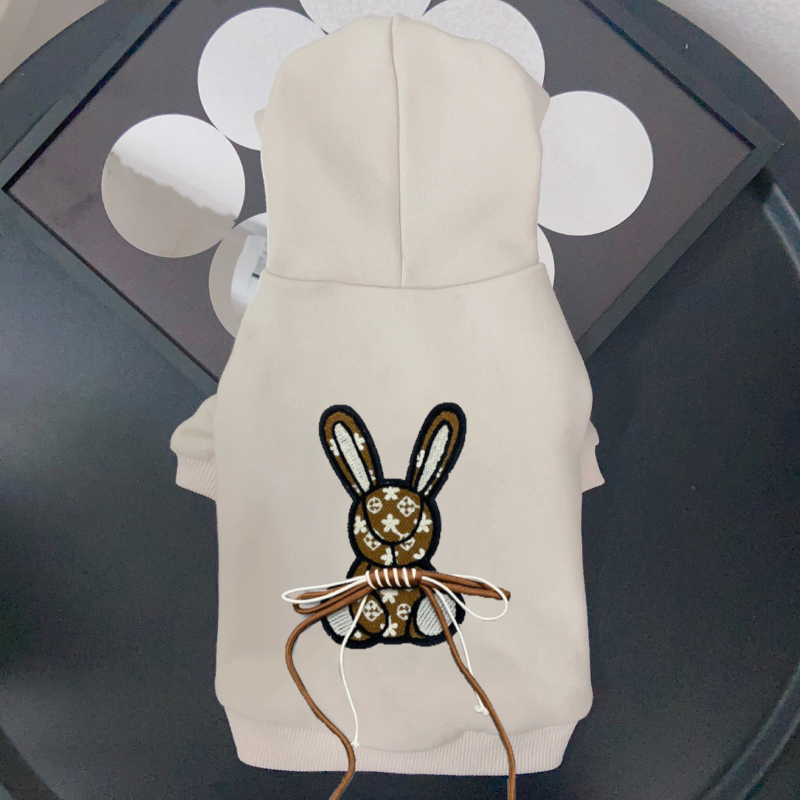 Louis Pawtton Bunny Monogram Luxe Designer Dog Hoodie - Image 8