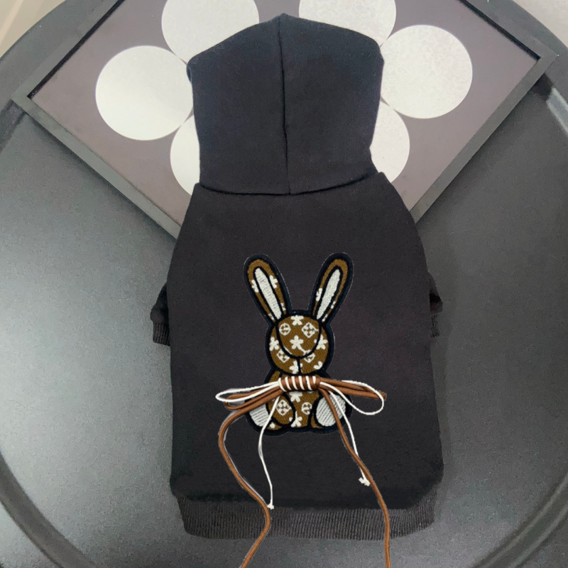 Louis Pawtton Bunny Monogram Luxe Designer Dog Hoodie - Image 13