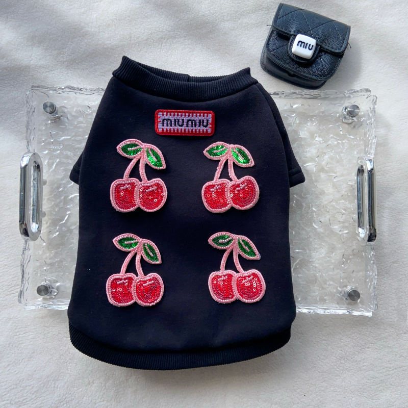 Mui Mui Cherry Designer Dog Sweatshirt - Image 5