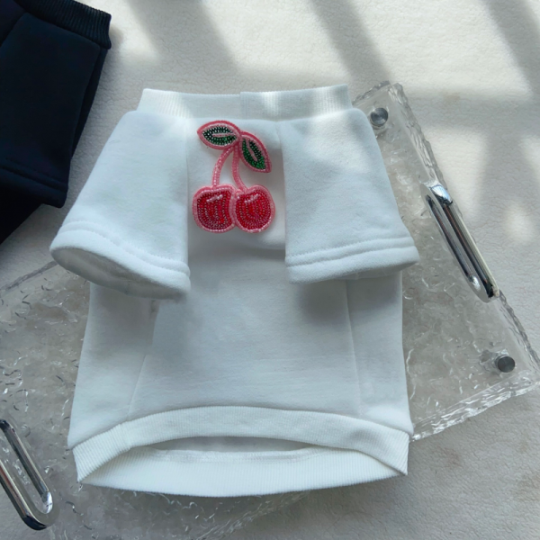 Mui Mui Cherry Designer Dog Sweatshirt - Image 4