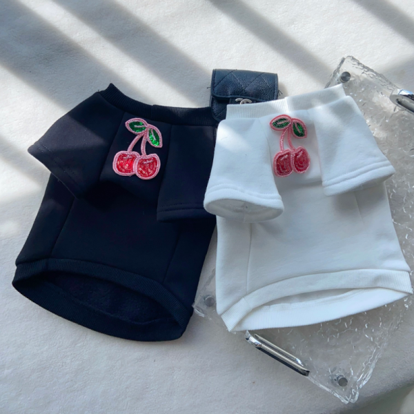 Mui Mui Cherry Designer Dog Sweatshirt - Image 2