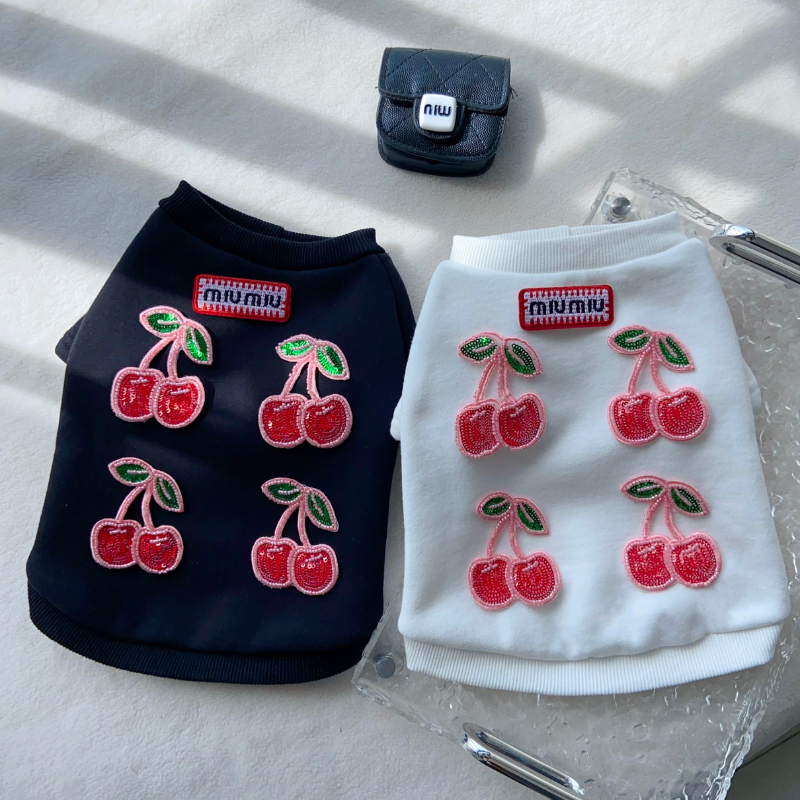 Mui Mui Cherry Designer Dog Sweatshirt
