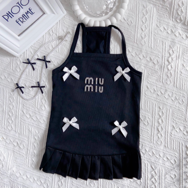 Mui Mui Premium Bow Style Designer Dog Dress