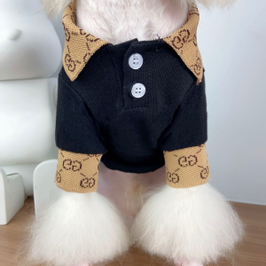 Pawci Monogram Pocket Luxe Designer Dog Polo Shirt