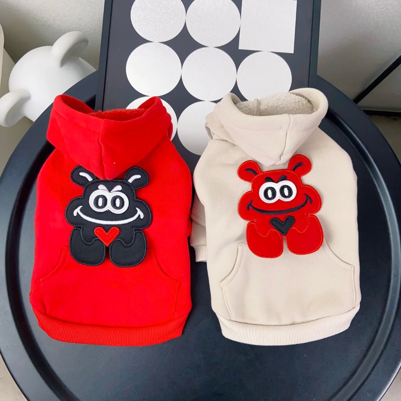 Comme Des Pawcons Back Patch Designer Dog Hoodie