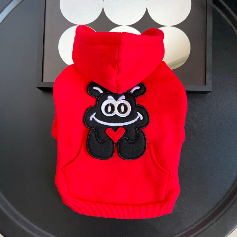 Comme Des Pawcons Back Patch Designer Dog Hoodie - Image 4