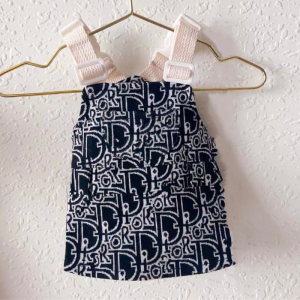 Dogior Monogram Designer Dog Jumpsuit Dress with Straps