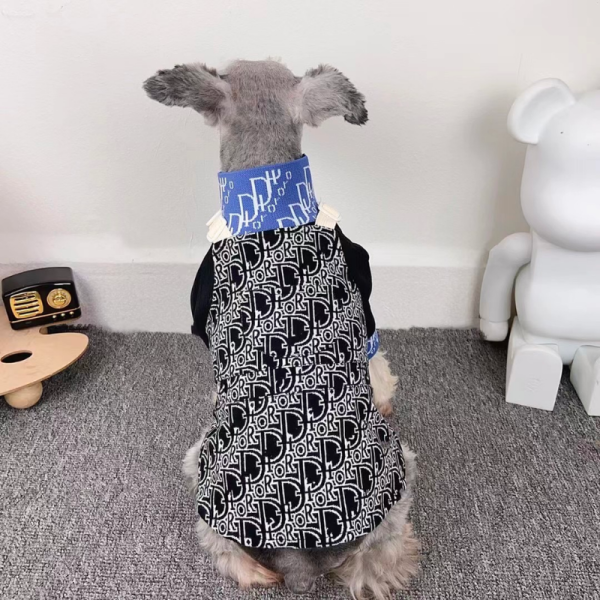 Dogior Monogram Designer Dog Jumpsuit Dress with Straps - Image 2