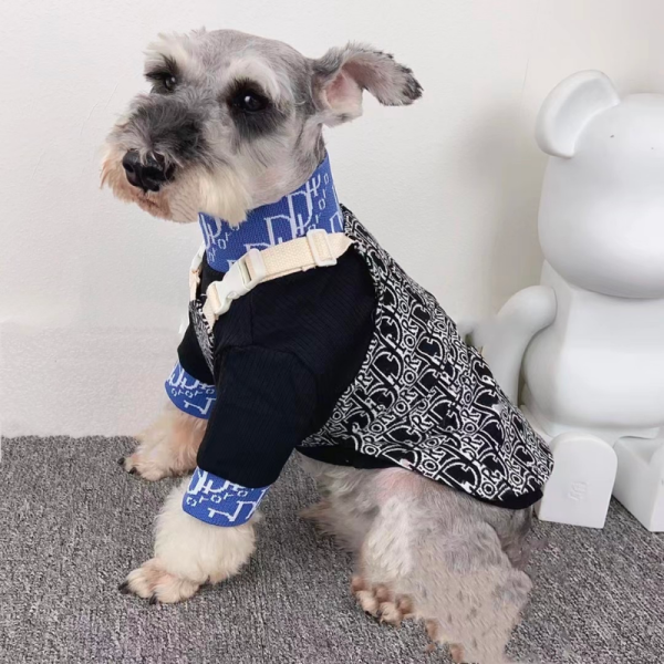 Dogior Monogram Designer Dog Jumpsuit Dress with Straps - Image 5
