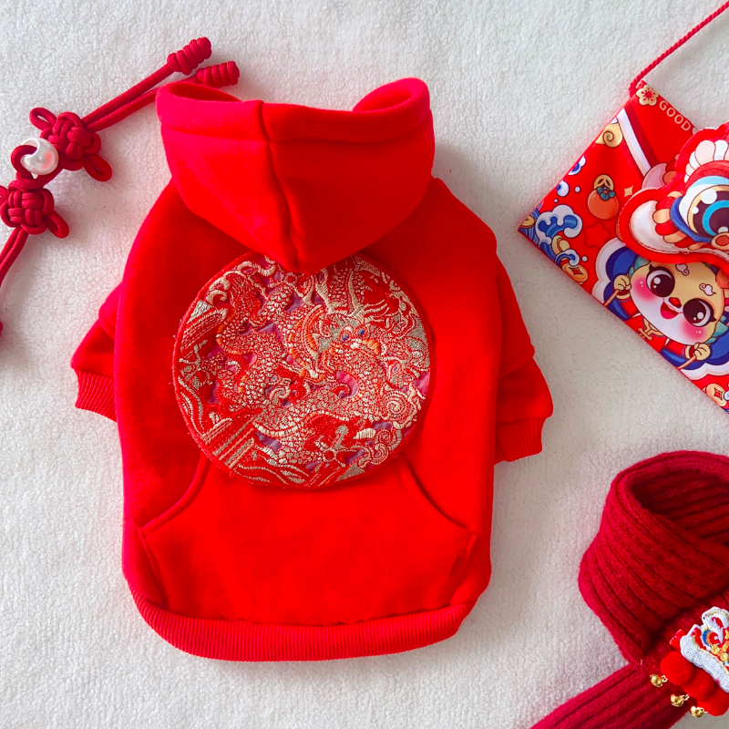 Dragon Emblem Designer Dog Hoodie