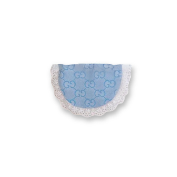 Pawcci Monogram Designer Dog Lace Bandana - Image 2