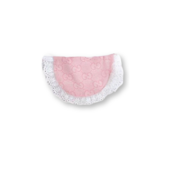 Pawcci Monogram Designer Dog Lace Bandana - Image 5