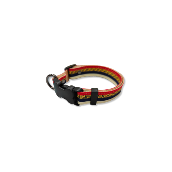 Furdi Multicolor Monogram Designer Dog Collar & Leash Set - Image 2