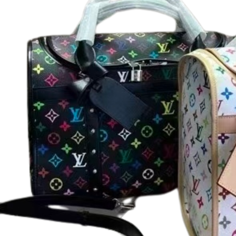 Louis Pawtton Luxury Monogram Designer Dog Travel Portable Carrier - Image 3