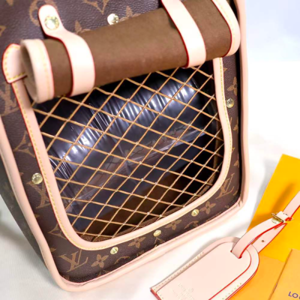 Louis Pawtton Ultimate Monogram Designer Dog Travel Carrier - Image 3